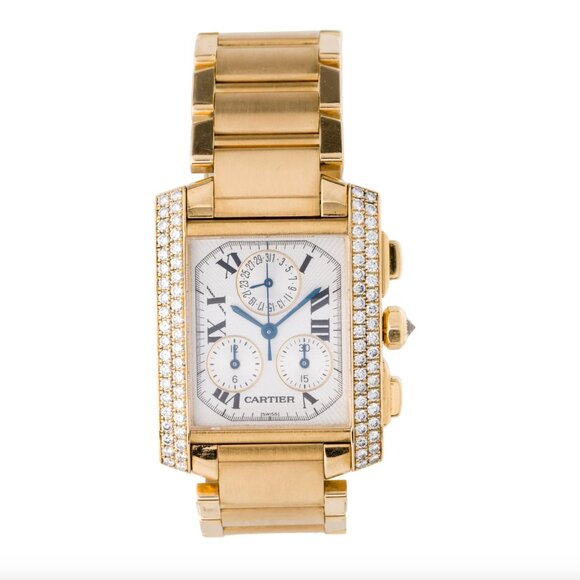 Cartier Accessories - Ladies Cartier 18k Yellow Gold Diamond 28mm Watch